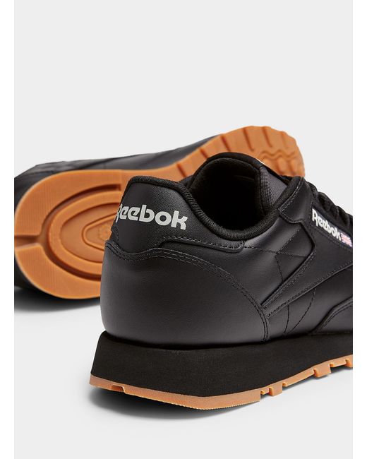 Reebok Black Classic Leather Sneakers Men for men