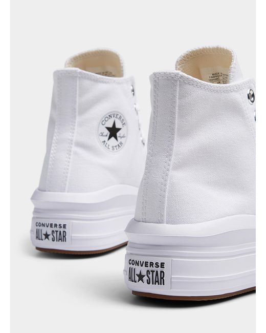 Converse White Chuck Taylor All Star Move High Top Platform Sneakers Women