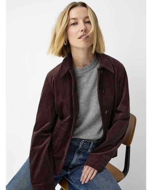 Contemporaine Black Patch Pockets Corduroy Blazer