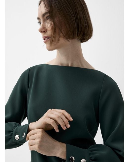Editions de robes Green Katia Patch Pockets Flared Skirt