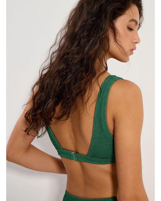 Simon's Green Solid Ruffle