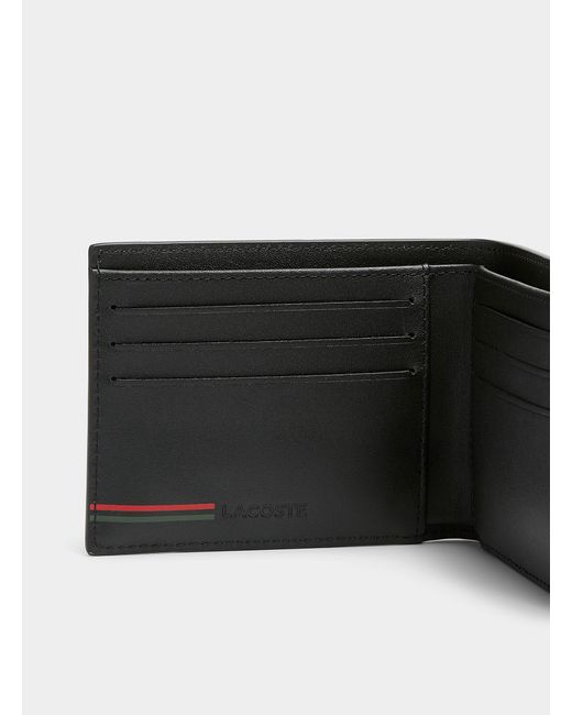 Lacoste Black Croc Wallet And Keychain Set for men