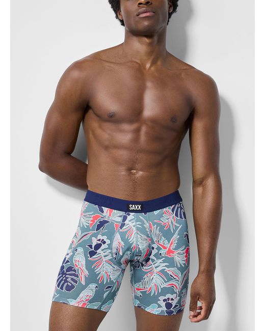 Saxx Underwear Co. Blue 6" Island Tropics Boxer Brief Vibe Xtra for men
