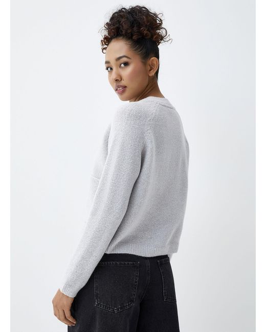 Twik Gray Two Patch Pockets Cardigan