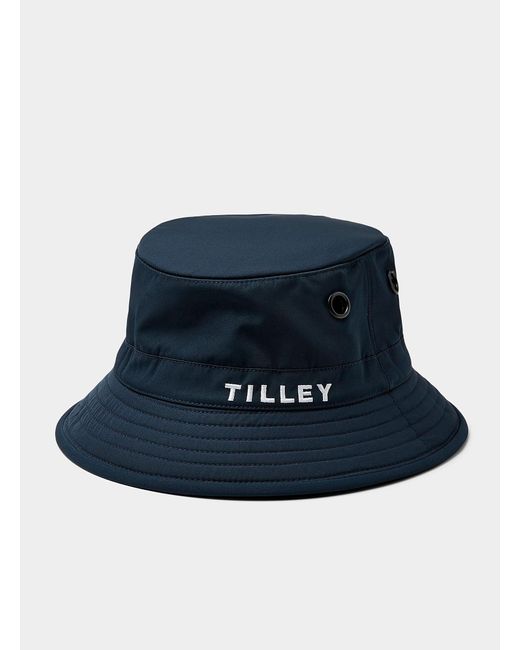Tilley Blue Embroidered Logo Bucket Hat for men