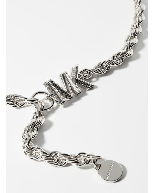 michael kors silver chain belt