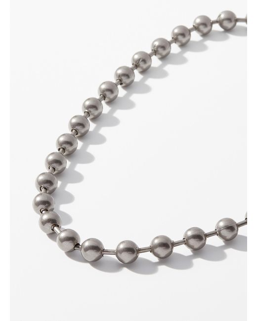 OAMC Metallic Myth Palladium Beads Necklace for men