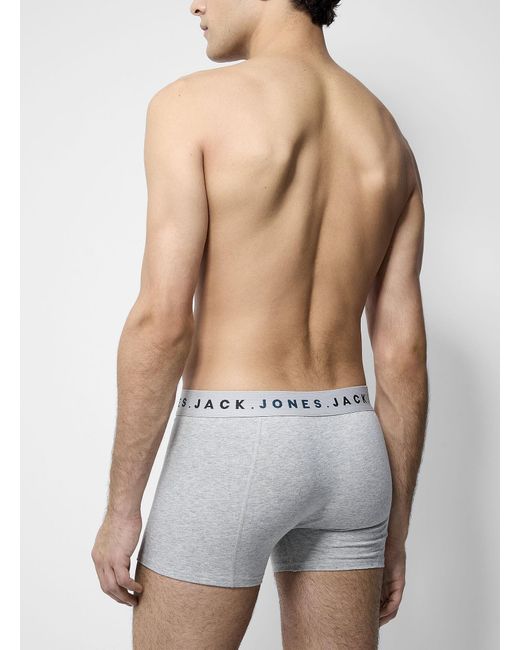 Jack & Jones Blue 3" Colourful Stretch Trunk Organic Cotton for men