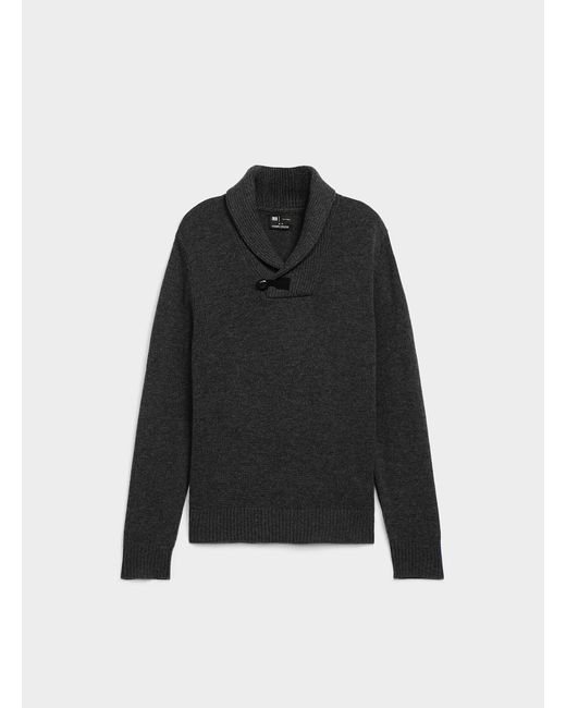 Le 31 Black Recycled Lambswool Shawl for men