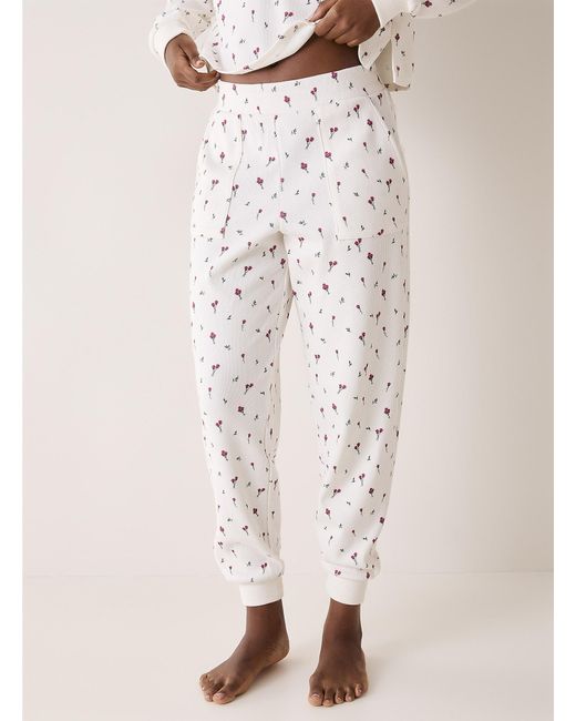 Miiyu Natural Waffled Patch Pockets Lounge jogger