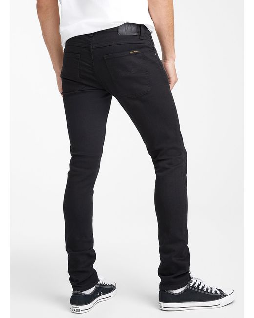 Nudie Jeans Denim Everblack Black Jean Skinny Fit for Men - Lyst