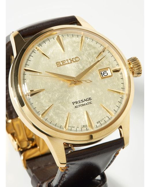 Seiko Metallic Presage Cocktail Time Gold Watch for men