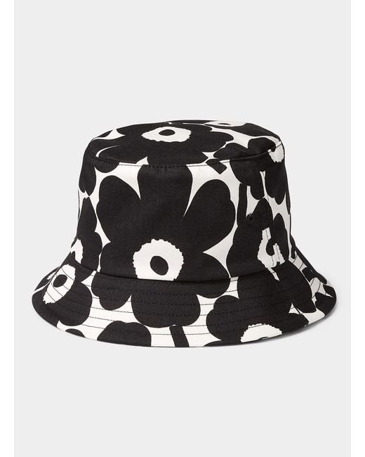 Marimekko Black Makikaura Mini Unikko Bucket Hat