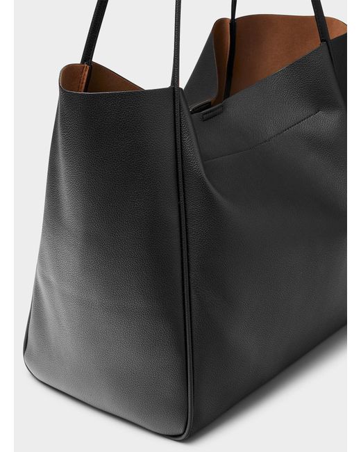 Simon's Black Soft Square Tote Bag