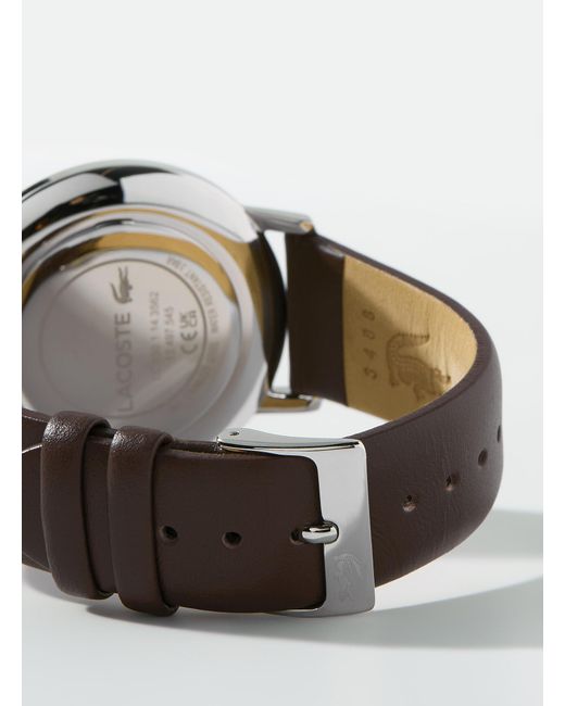 Lacoste Gray Crocorigin Leather Watch for men