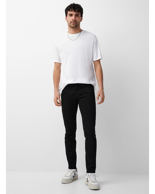 Only & Sons White Warp Black Stretch Jean Slim Fit for men