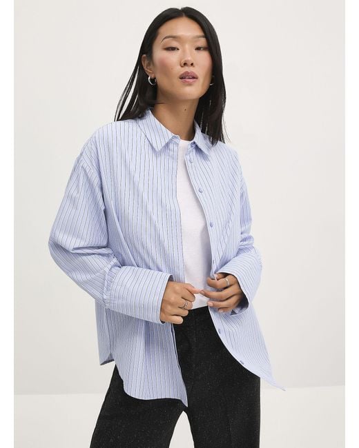 JJXX White Caro Loose Striped Shirt
