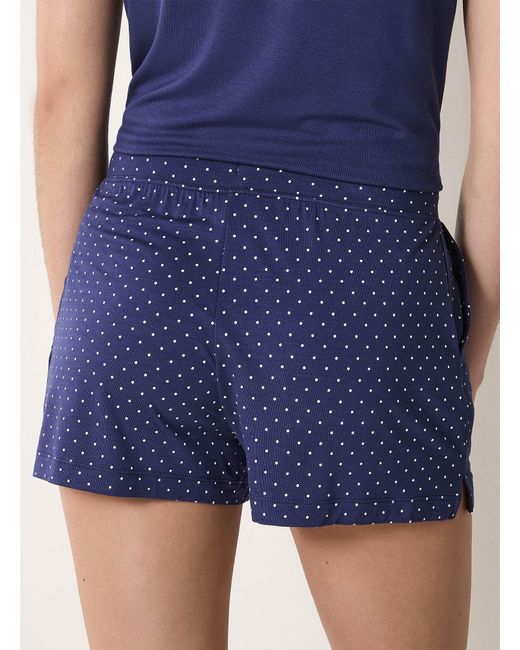 Miiyu Blue Adorable Pattern Flowy Lounge Short