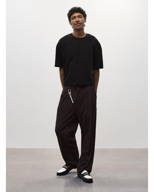 Djab Black Cropped Solid T for men