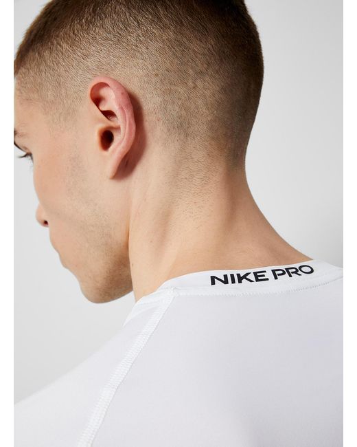 Nike White Raglan Fitted Logo Tee for men