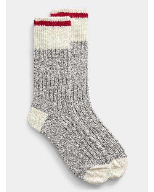 Le 31 Gray Wool Work Socks for men