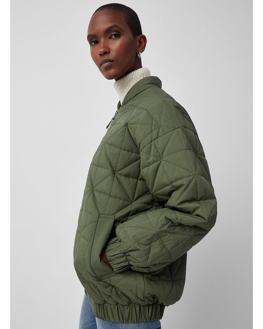 Inwear Green Teigan Oversized Quilted Jacket