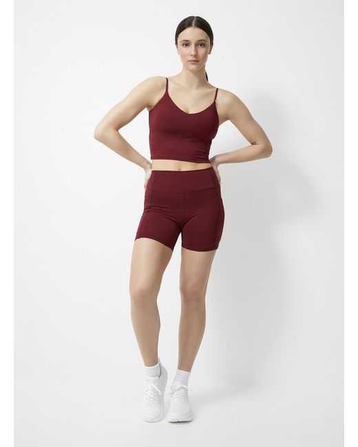 I.FIV5 V-neck Support Tank Low-impact Support (women, Red, Large)
