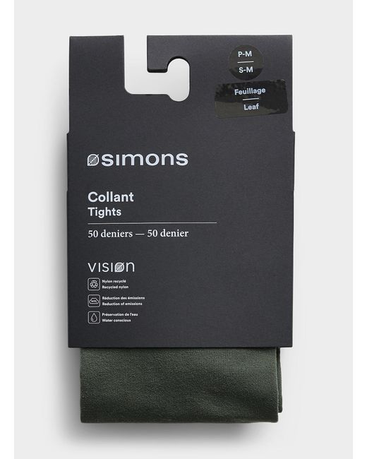 Simon's Green Solid Colour Recycled Nylon Tights