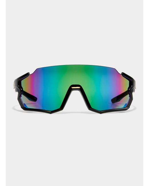 Le 31 Blue Keith Colourful Shield Sunglasses for men