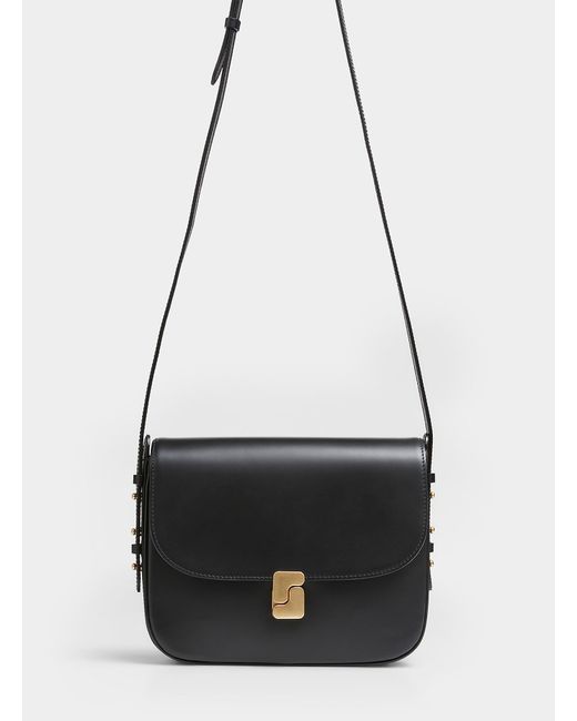 Soeur Black Bellissima Leather Saddle Bag