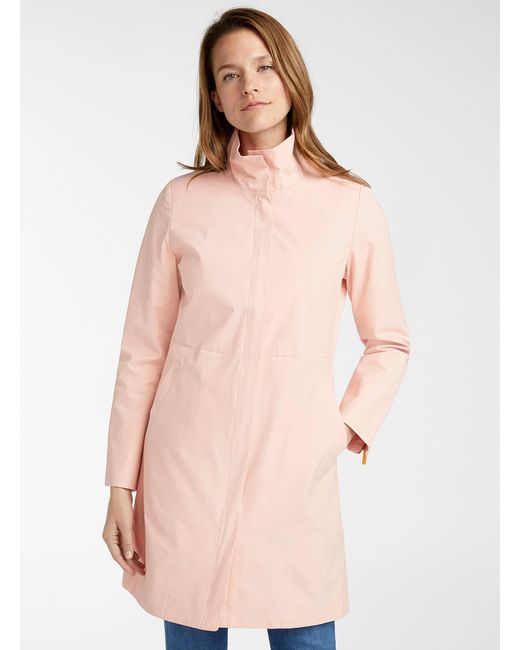 dusty pink raincoat