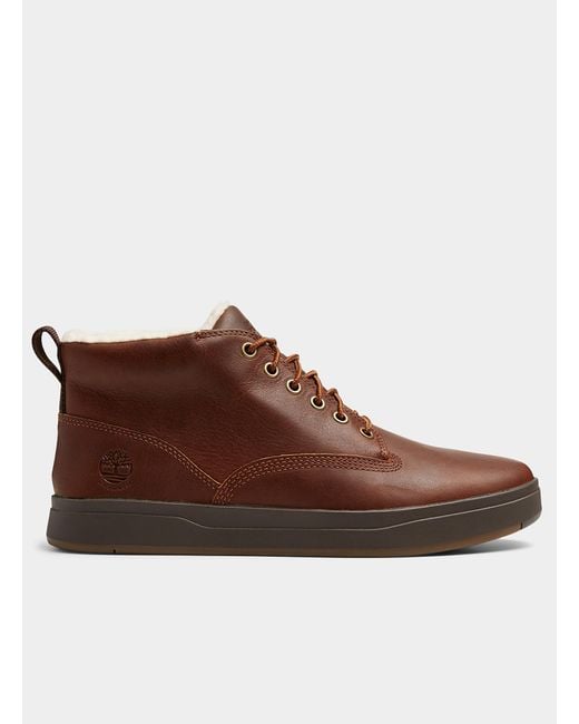 timberland men's davis square fabric and leather chukka boots