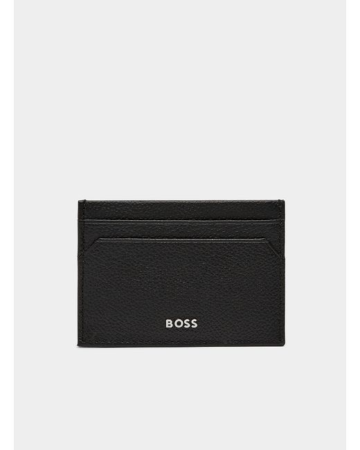 BOSS by HUGO BOSS Highway Leather Card Holder in Black for Men | Lyst