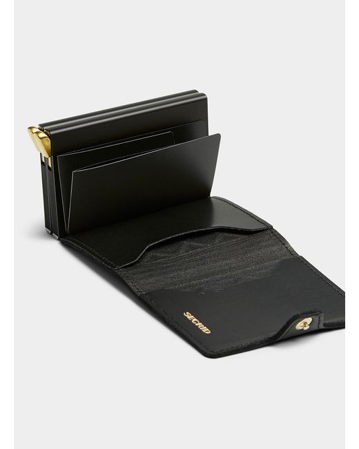 Secrid Black Diamond Leather Mini Wallet for men
