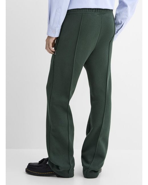 Prohibited White Pintuck Straight Sweatpant Loose Fit for men