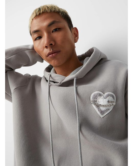 Sixth June Pinned Heart Hoodie in Grey for Men | Lyst Canada
