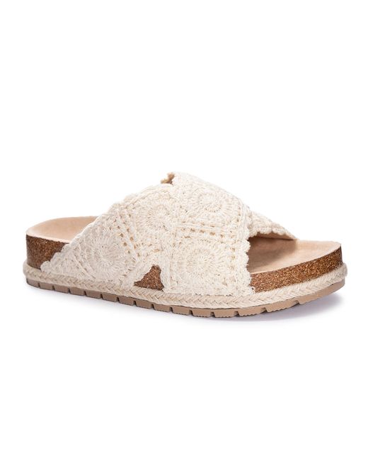 Dirty Laundry White Tacoma Crochet Sandals Women