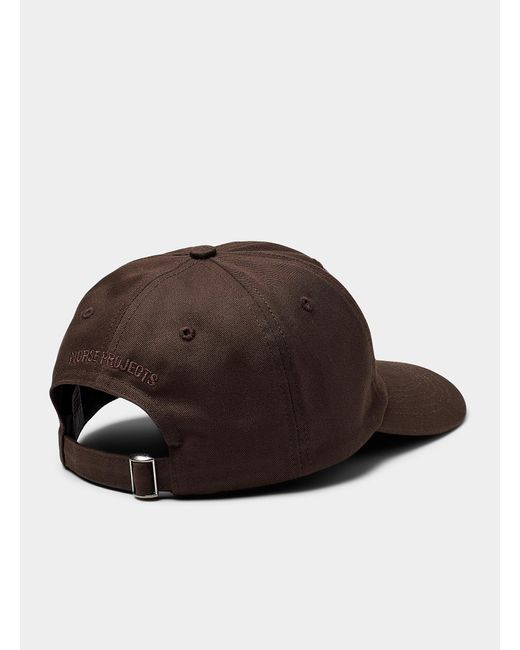 Norse Projects Brown Embroidered Large Letter Twill Cap for men