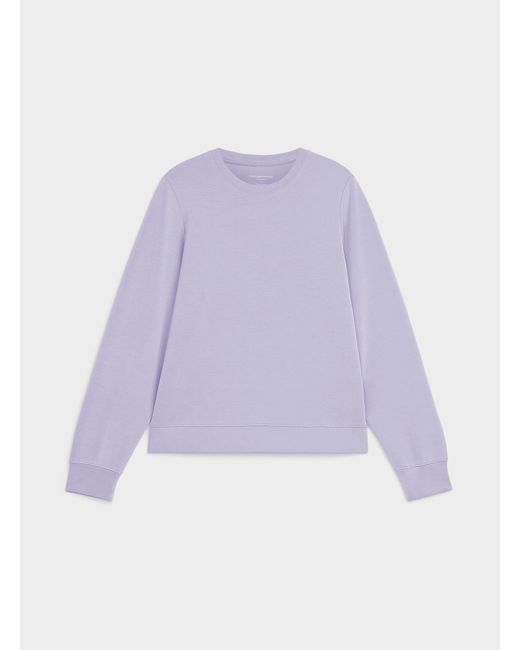 Contemporaine Purple Peachskin Crew