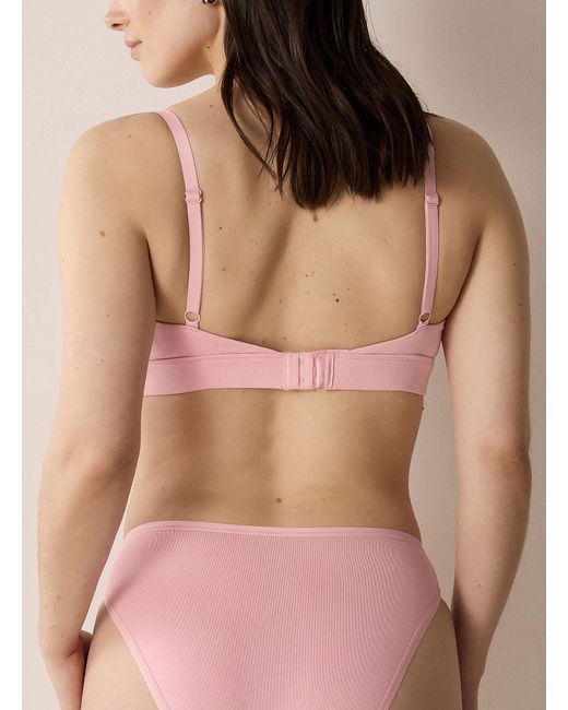 Organic Basics Pink Organic Cotton Triangular Bralette