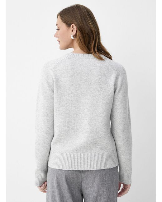 Contemporaine Gray Solid Essential Boxy Sweater