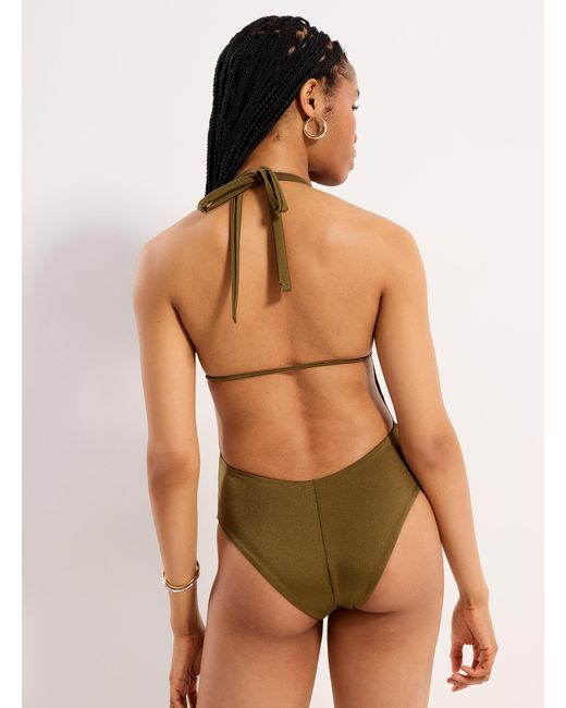Simon's Multicolor Backless Halter One