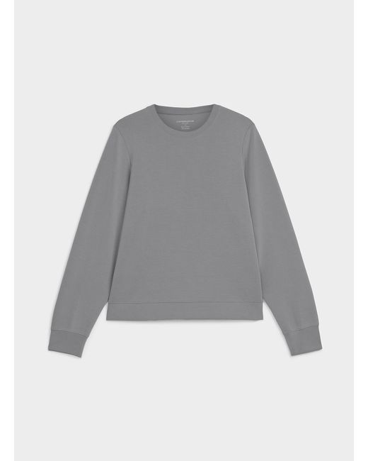 Contemporaine Gray Peachskin Crew