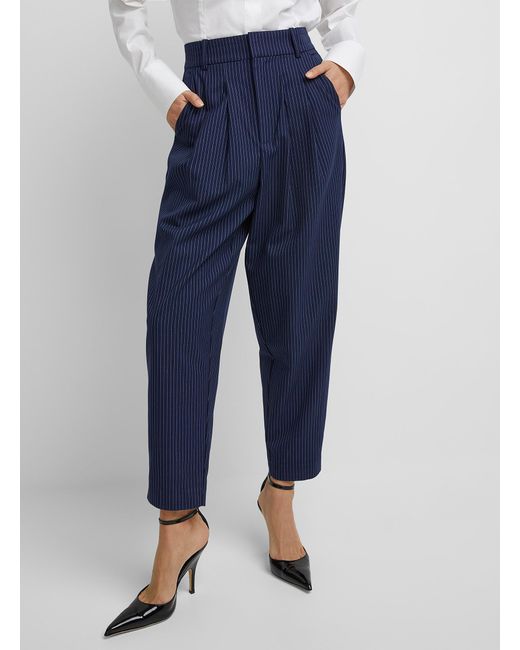 Icône Blue Touch Of Wool Pleated Balloon Pant
