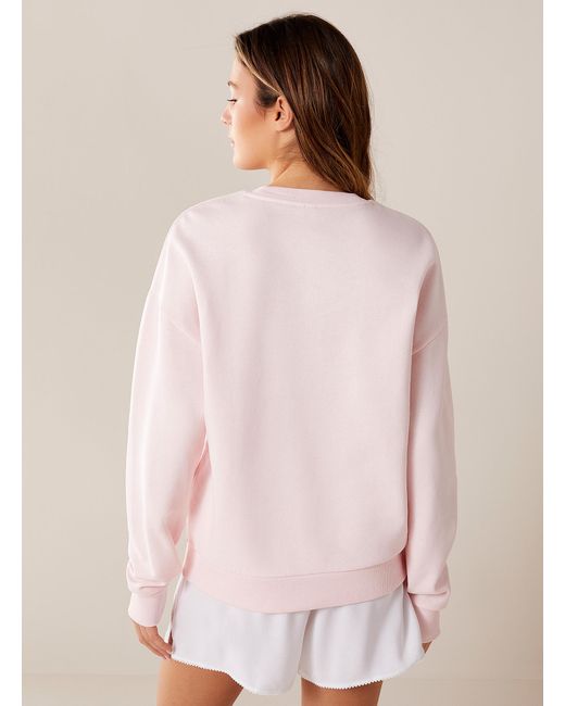 Miiyu Natural Solid Colour Organic Cotton And Polyester Lounge Sweatshirt