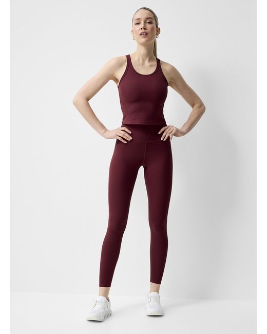 I.FIV5 Red Ribbed Stripe Racerback Tank