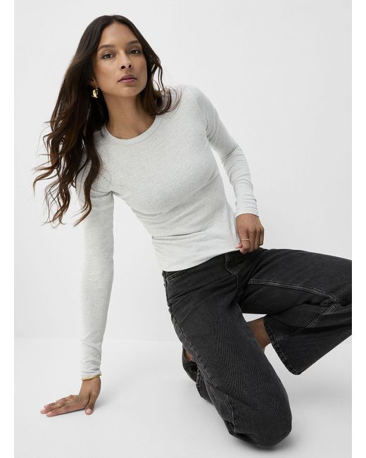 Icône White Supple Knit Long