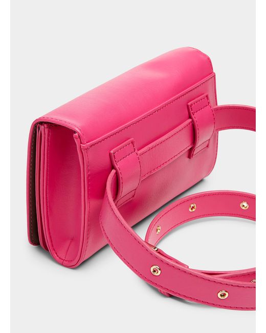Matt & Nat Pink Nino Minimalist Flap Belt Bag