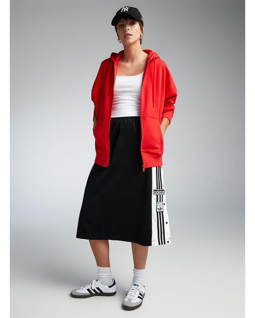 Adidas Originals Red Adibreak Snap Buttons Skirt