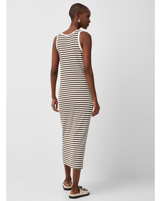 Part Two White Garitta Sleeveless Striped Maxi Dress